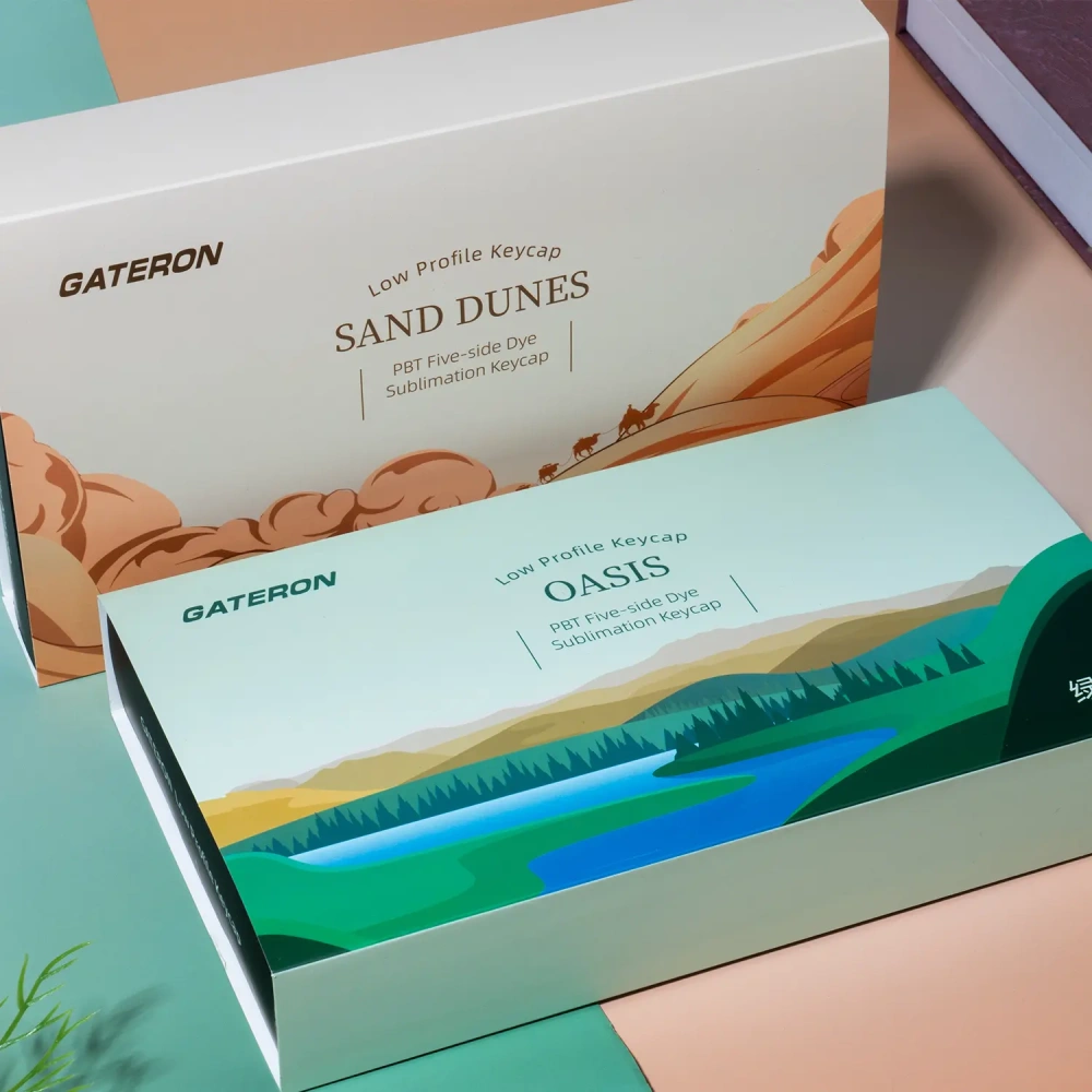 Gateron Low Profile Dye-Sub PBT Full Keycap Set Nature Series