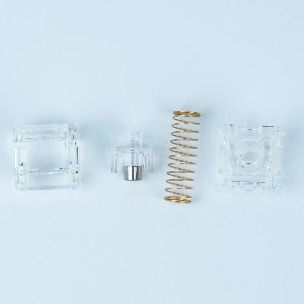 Fully Transparent Keyboard Switches - LED Clarity & Smooth Feel