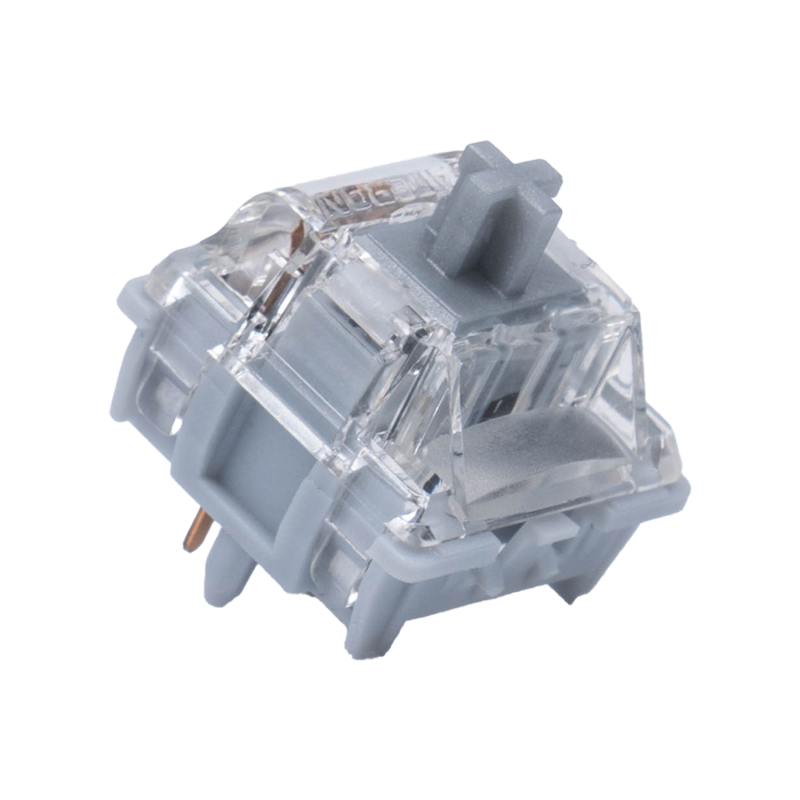 GATERON 0° Silent Silver Keyboard Switches, Linear Dual-Rail