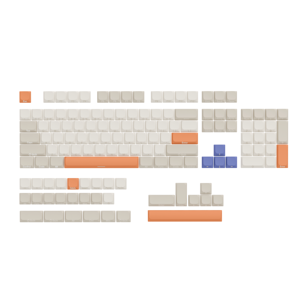 GATERON Low Profile Dye-Sub PBT Full Keycap Set Nature Series