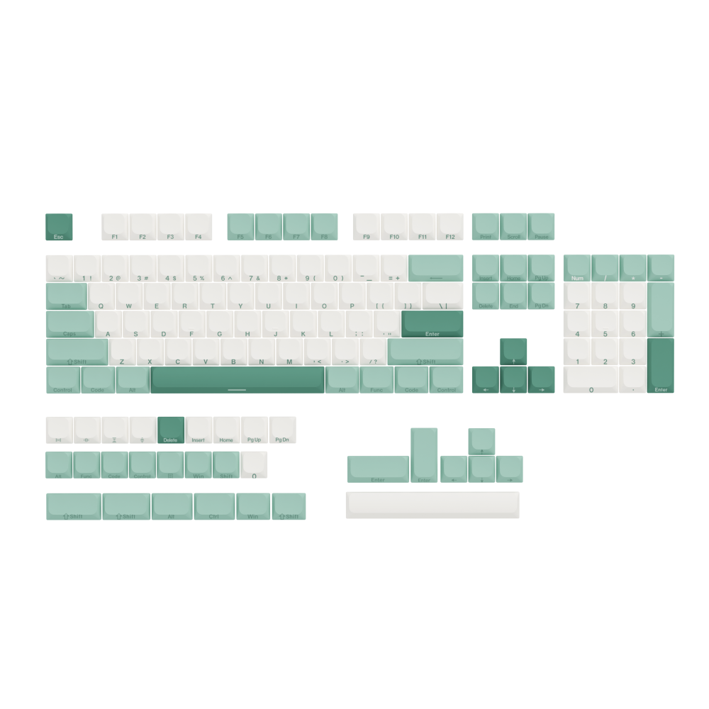 GATERON Low Profile Dye-Sub PBT Full Keycap Set Nature Series