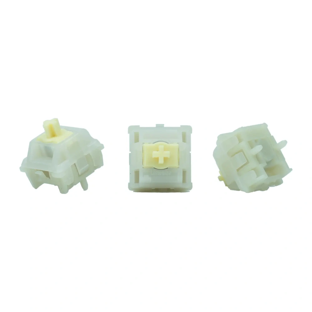 Gateron × Ukeebs Milky Yellow Magnetic HE Switch – 30gf Linear