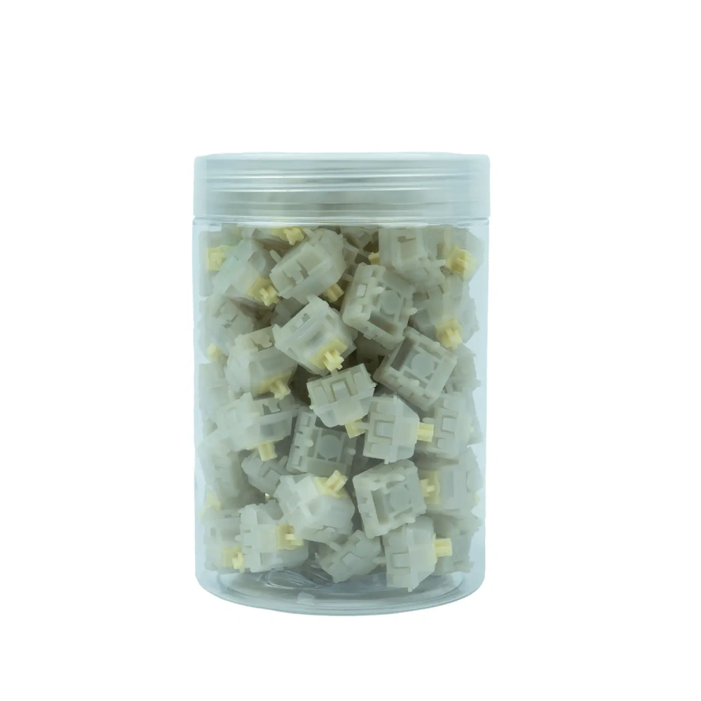 Gateron × Ukeebs Milky Yellow Magnetic HE Switch – 30gf Linear