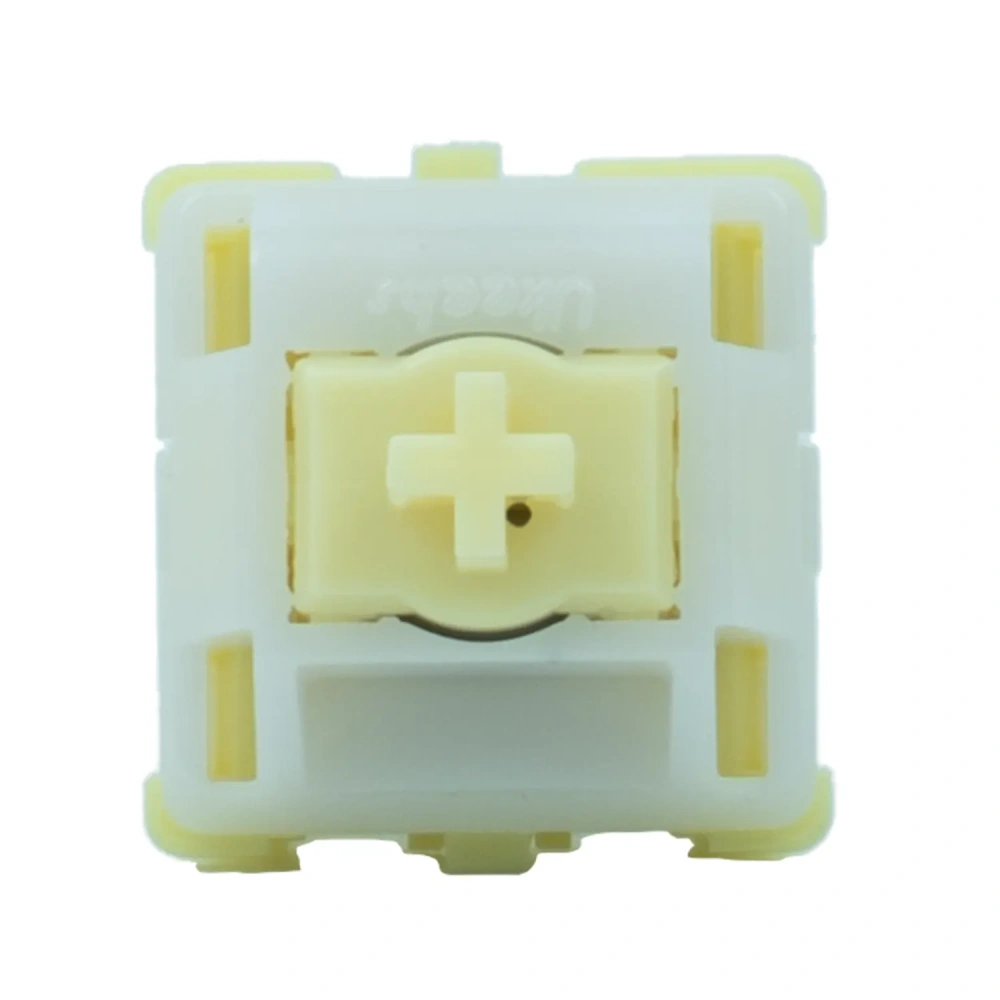 Gateron × Ukeebs Snowy Yellow Magnetic HE Switch – 36gf Linear