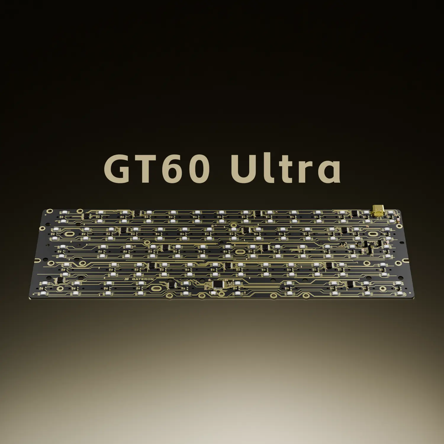 GATERON GT60 Ultra HE Magnetic Keyboard PCB - Dual LED Glow PCB
