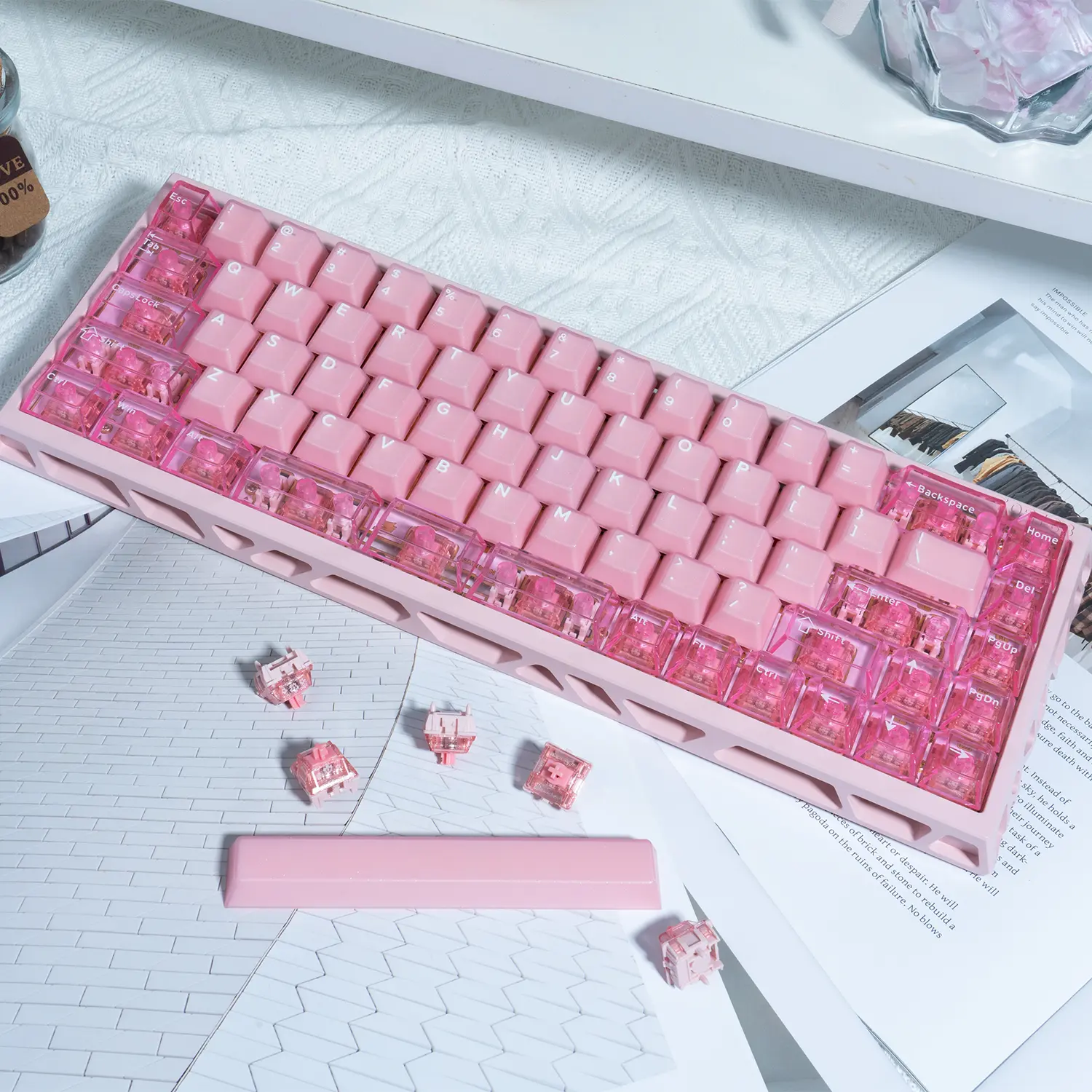 GATERON FORT68 Sakura HE Magnetic Keyboard | 68% Hall Effect