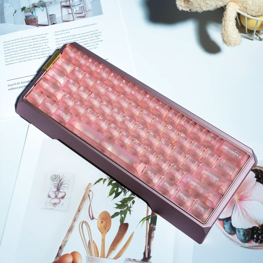 GATERON x MORKBLADE MK60 Pink HE Magnetic Keyboard – Limited Edition Collaboration Set