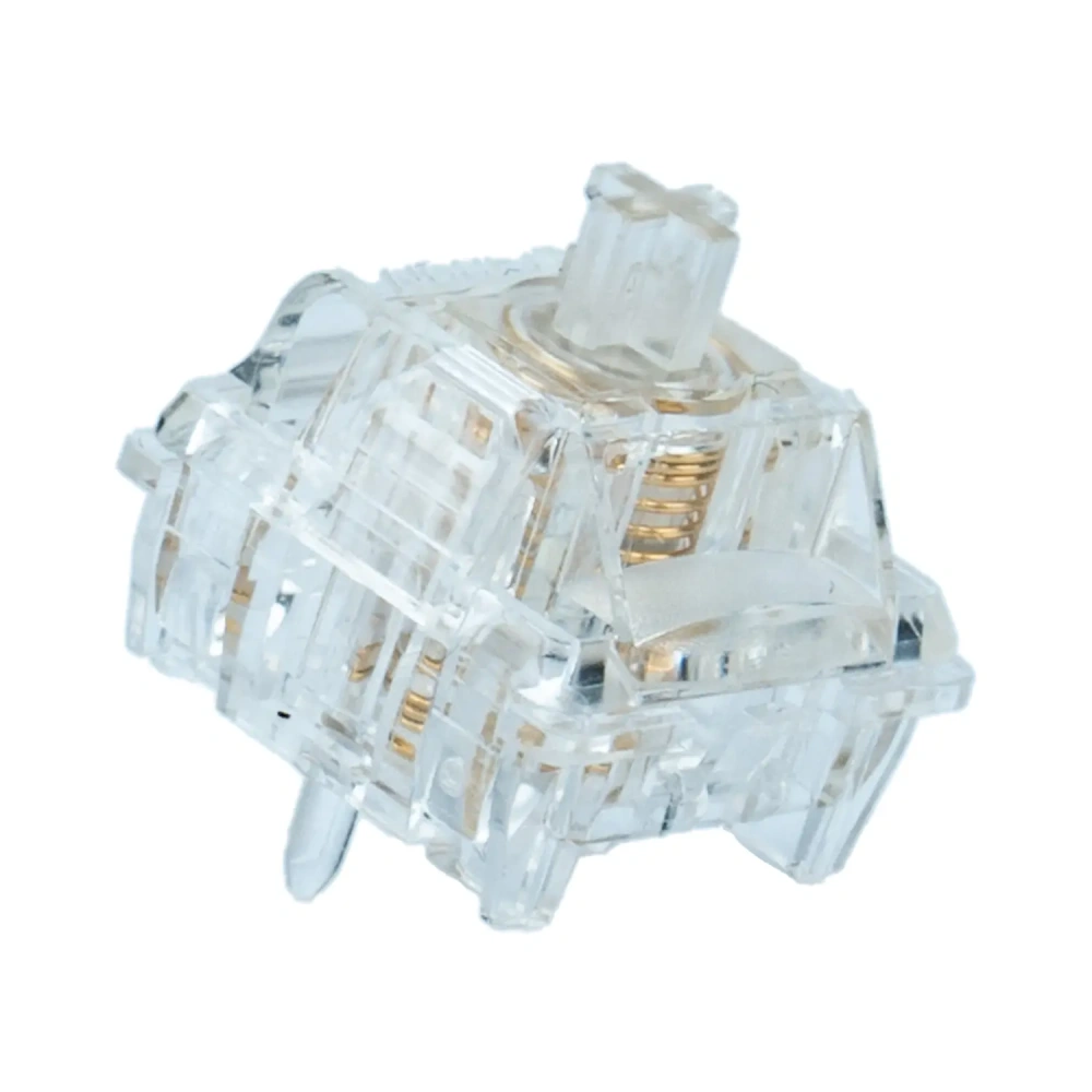 GATERON Magnetic Jade MAX Switch（70pcs） Fully Transparent Keyboard Switches - LED Clarity & Smooth Feel