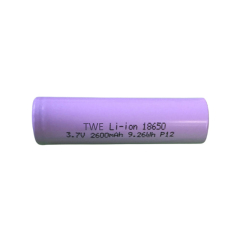 Rechargeable lithium ion battery 3.7V 2600mAh 18650 battery for solar charger