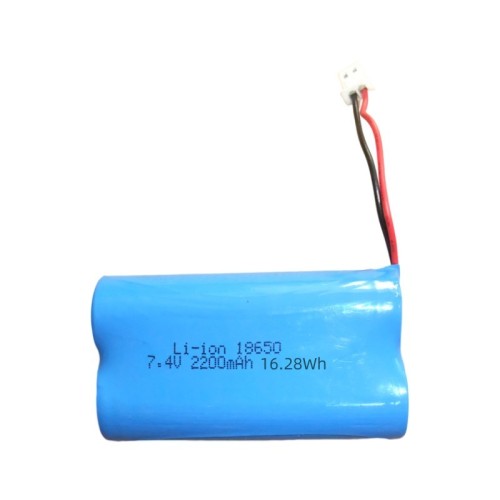 18650 2S1P Li-ion 7.4V 2200mAh rechargeable battery with PCB