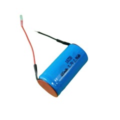 18350 850mAh lithium ion cell with wires for measuring instrument