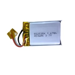 Custom lipo battery 552535 3.7v 450mAh with IEC62133 UN38.3 certificate