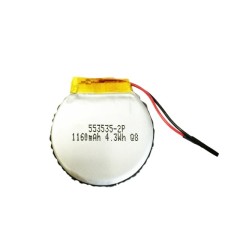 Li-polymer 553535 3.7V 1160mAh 1S2P circular lithium-ion battery