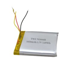 TWE 703444H 3.7V 1050mah rechargeable action camera battery