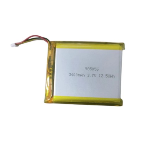 High capacity 985056 lithium polymer battery 3.7v 3400mah for sports sensor