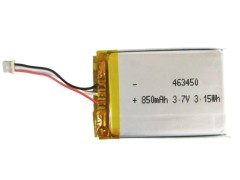 463450 850mAh 3.7V rechargeable lithium polymer battery for tracking device