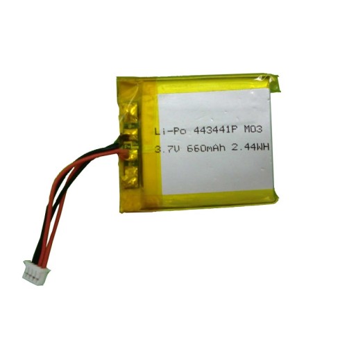 3.7V 660mAh li-polymer battery 443441 for toothbrush