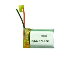 3.7V 350mah pouch li-ion battery with protection and wires