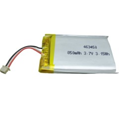 463450 850mAh 3.7V rechargeable lithium polymer battery for tracking device