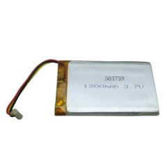 503759 3.7V 1300mAh lithium polymer battery for navigator