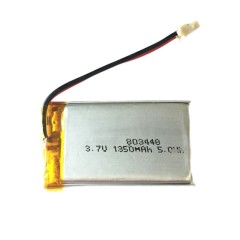 Customized rechargeable li-polymer 3.7v 1350mah 803448 lithium battery for tracker