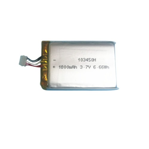 IEC62133/UN38.3/CE/ROHS approved 103450 1800mAh 3.7V lithium polymer battery for GPS tracker