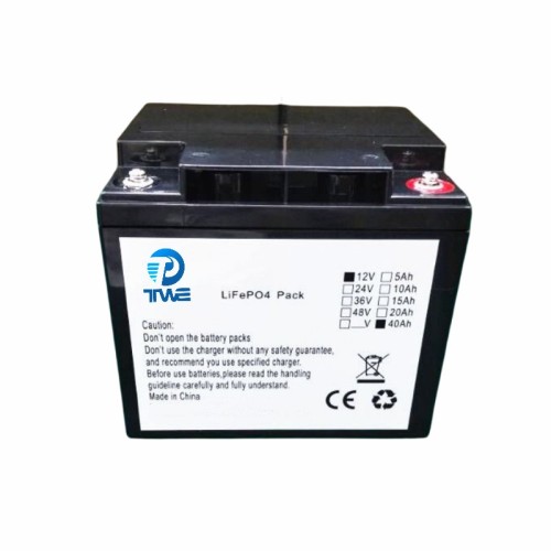 Solar energy storage battery 12V 40Ah LiFePO4 battery deep cycle lithium iron phosphate rechargeable battery 12V 40Ah 50Ah 60Ah 100Ah built-in BMS