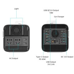 High quality 296Wh 80000mAh lithium ion battery power bank 300W 600W solar generator portable power station