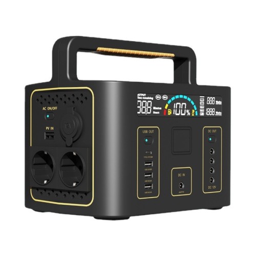Hotsale 500 watt outdoor power station 500W 220V black mobile power supply portable power bank with LED display