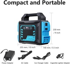 Hot 296Wh 300W portable solar power charger generator 25Ah 296Wh lithium battery charging station for camping