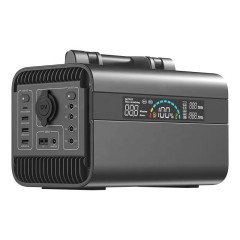 Black portable power station 600W AC 577Wh TOPWELL Power battery lithium ion powered solar generator