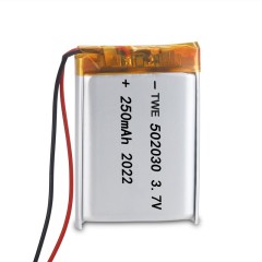 IEC62133 approved 502030 3.7V 250mAh lithium polymer battery for bicycle taillights