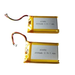 Smart Home Lithium Polymer Battery 103450 | 3.7V 2000mAh with IEC62133 Certification