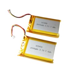 Smart Home Lithium Polymer Battery 103450 | 3.7V 2000mAh with IEC62133 Certification