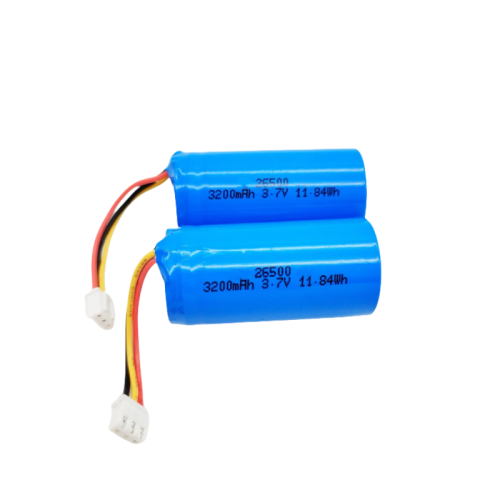A Grade 3.7V 3200mAh 26500 Lithium Ion Battery with Wires & Connector