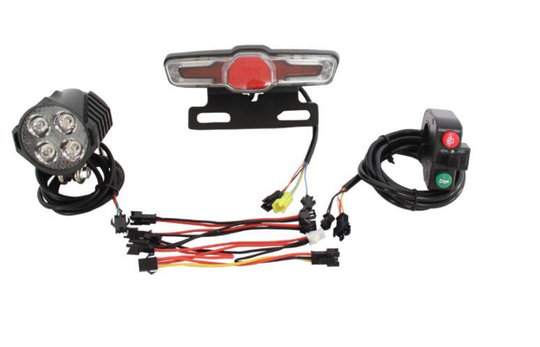 DUTY FREE Electric Latest 36/48V/60V Headlight Front Tail Rear Warning Lights LED Night Spotlight Headlamp Cycling EBike