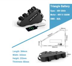 36V 48V 52V Ebike Battery 20Ah Electric Bicycle Battery 18650 E Bike bateria PackTriangle for 350W 500W 750W 1000W 1500W 1800W