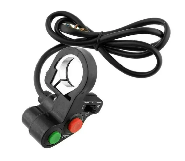 Motorcycle Switch Handlebar Switch Electric Bike Scooter Horn Turn Signals On/Off Button Light Switch Motorcycle Accessories