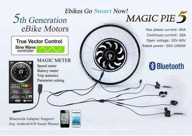 24V 36V 48V 250W 500W 1000W Electric Bike Motor Kit with Built-in Programmable Controller