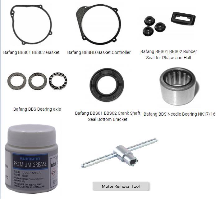 Maintenance kit for Bafang BBS01/02/HD Motors