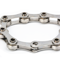 stainless steel double pitch hollow pin chain