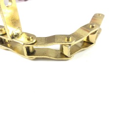 Heavy duty cranked-link chains