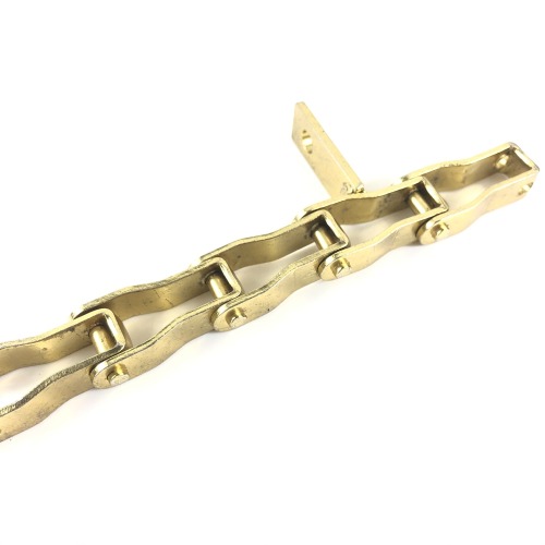Heavy duty cranked-link chains