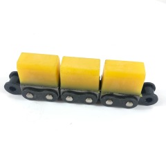08B conveyor chains with vulcanized elastomer profiles