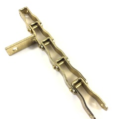 Heavy duty cranked-link chains