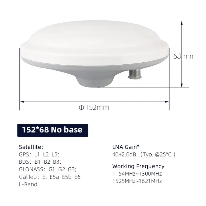High precision mapping measurement dish antenna GNSS four star multi frequency GPS navigation positioning test antenna