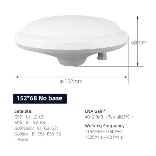 High precision mapping measurement dish antenna GNSS four star multi frequency GPS navigation positioning test antenna