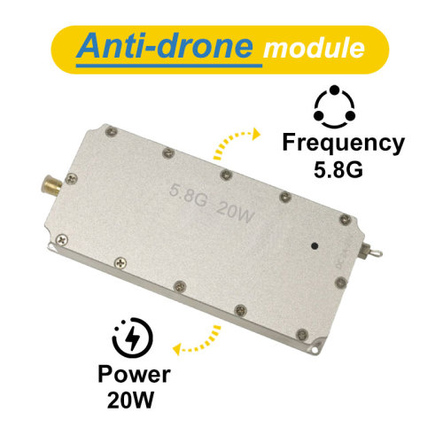 Ldmos 5.8G 20W Bandwidth support customization RF module RF power amplifier module anti fpv drone UAV DJI autel signal generator