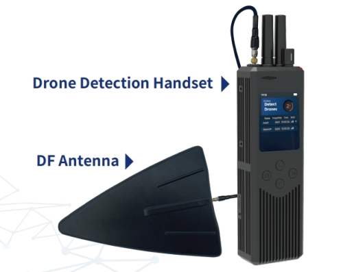New Wearable Drone Detector IP65 with Direction Fingding antenna Detection Tool detect dji autel fpv mavic 2.4G 5.8G body-worn drone alarm system VS RFpatrol,Wingman drone detection system fpv dji mavic autel