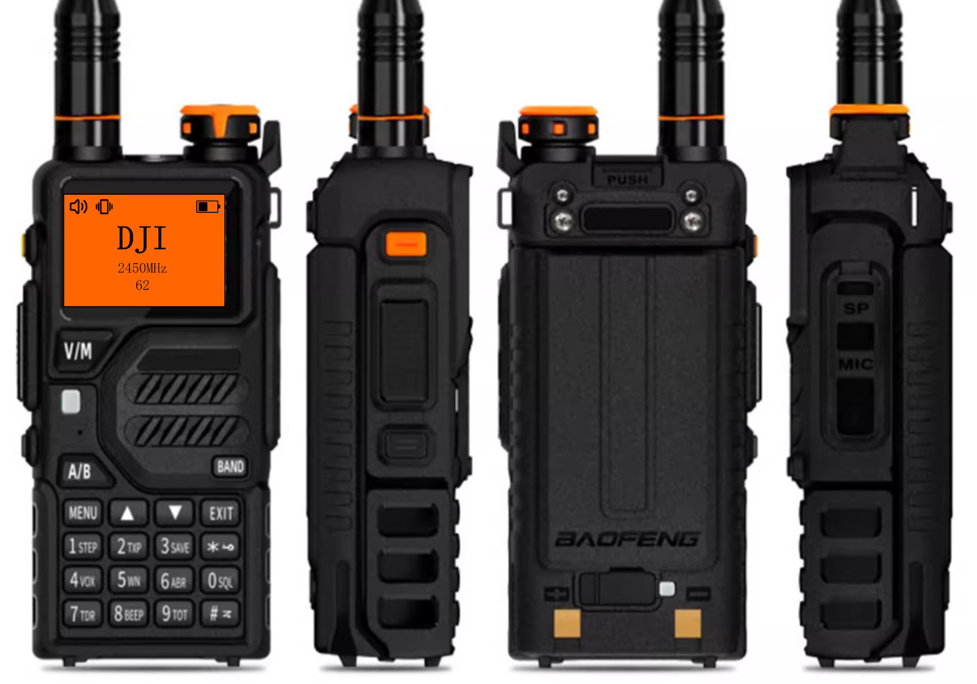1-2KM 300-6200M Handheld Modle FPV/UAS Detector System Anti UAV Full Spectrum GPS WIFI Drone Signal Detector